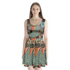 Mosaic Split Back Mini Dress  by artworkshop