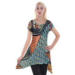 Mosaic Short Sleeve Side Drop Tunic by artworkshop