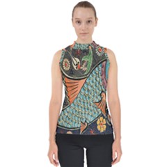 Mosaic Mock Neck Shell Top by artworkshop