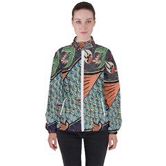 Mosaic Women s High Neck Windbreaker by artworkshop