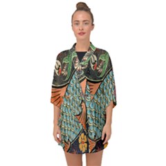 Mosaic Half Sleeve Chiffon Kimono by artworkshop