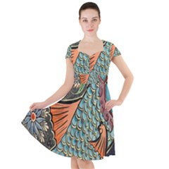 Mosaic Cap Sleeve Midi Dress by artworkshop