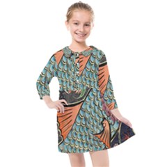 Mosaic Kids  Quarter Sleeve Shirt Dress by artworkshop