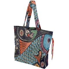 Mosaic Drawstring Tote Bag by artworkshop