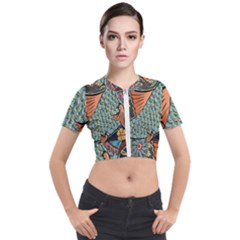 Mosaic Short Sleeve Cropped Jacket by artworkshop