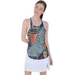 Mosaic Racer Back Mesh Tank Top by artworkshop