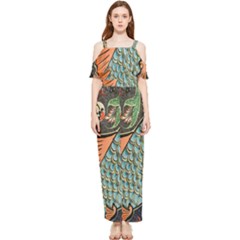 Mosaic Draped Sleeveless Chiffon Jumpsuit by artworkshop