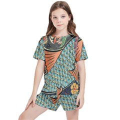 Mosaic Kids  Tee And Sports Shorts Set by artworkshop