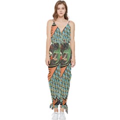 Mosaic Sleeveless Tie Ankle Chiffon Jumpsuit by artworkshop