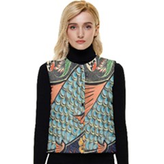 Mosaic Women s Short Button Up Puffer Vest by artworkshop