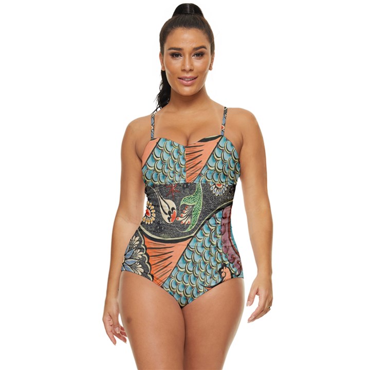 Mosaic Retro Full Coverage Swimsuit