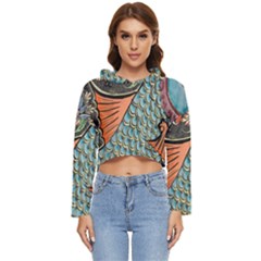 Mosaic Women s Lightweight Cropped Hoodie