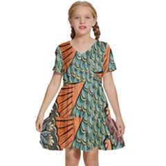 Mosaic Kids  Short Sleeve Tiered Mini Dress