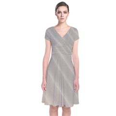 Sand Waves Short Sleeve Front Wrap Dress by artworkshop