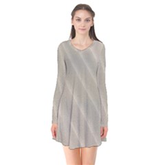 Sand Waves Long Sleeve V-neck Flare Dress by artworkshop