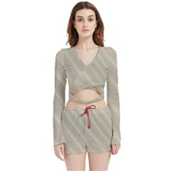 Sand Waves Velvet Wrap Crop Top And Shorts Set by artworkshop