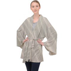 Sand Waves Long Sleeve Velvet Kimono  by artworkshop