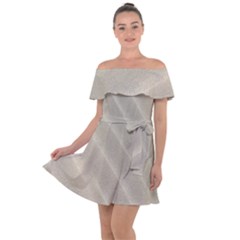 Sand Waves Off Shoulder Velour Dress by artworkshop