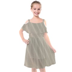 Sand Waves Kids  Cut Out Shoulders Chiffon Dress by artworkshop