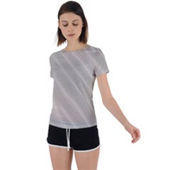 Sand Waves Back Circle Cutout Sports Tee by artworkshop