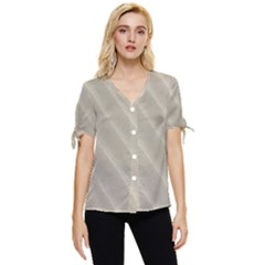 Sand Waves Bow Sleeve Button Up Top by artworkshop