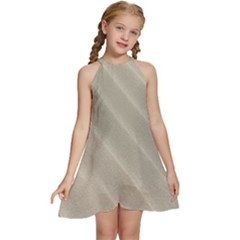 Sand Waves Kids  Halter Collar Waist Tie Chiffon Dress by artworkshop