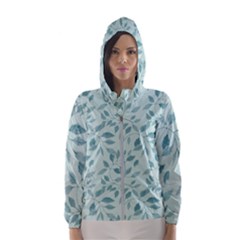 Seamless Foliage Women s Hooded Windbreaker by artworkshop