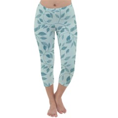 Seamless Foliage Capri Winter Leggings 