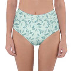 Seamless Foliage Reversible High-waist Bikini Bottoms by artworkshop