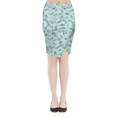 Seamless Foliage Midi Wrap Pencil Skirt by artworkshop