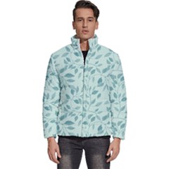 Seamless Foliage Men s Puffer Bubble Jacket Coat by artworkshop