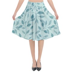 Seamless Foliage Flared Midi Skirt by artworkshop