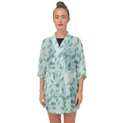 Seamless Foliage Half Sleeve Chiffon Kimono by artworkshop