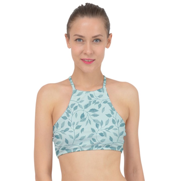 Seamless Foliage Racer Front Bikini Top