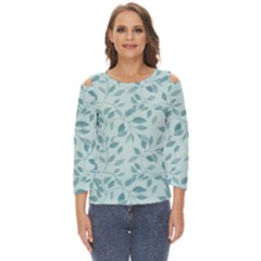 Seamless Foliage Cut Out Wide Sleeve Top