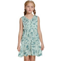 Seamless Foliage Kids  Sleeveless Tiered Mini Dress