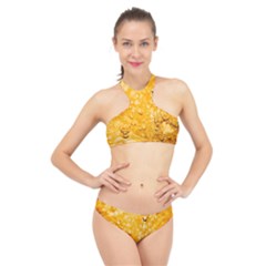 Water High Neck Bikini Set by artworkshop