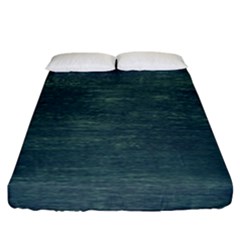 Wooden Wall Fitted Sheet (king Size) by artworkshop