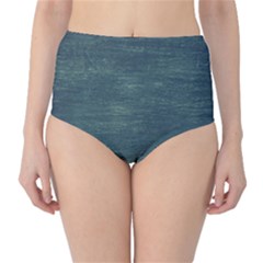 Wooden Wall Classic High-waist Bikini Bottoms by artworkshop