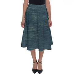 Wooden Wall Perfect Length Midi Skirt by artworkshop