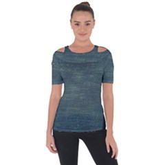 Wooden Wall Shoulder Cut Out Short Sleeve Top by artworkshop