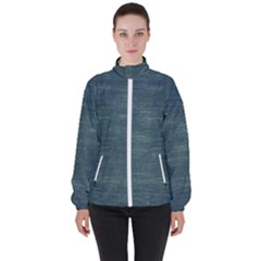 Wooden Wall Women s High Neck Windbreaker by artworkshop