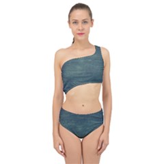 Wooden Wall Spliced Up Two Piece Swimsuit by artworkshop