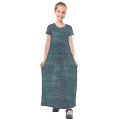 Wooden Wall Kids  Short Sleeve Maxi Dress by artworkshop