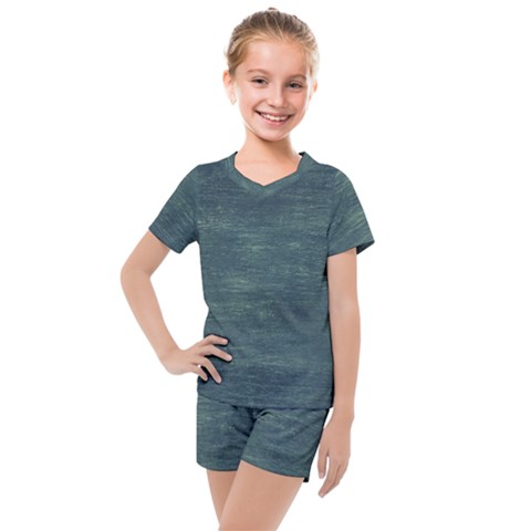 Wooden Wall Kids  Mesh Tee And Shorts Set by artworkshop