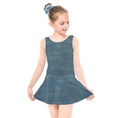 Wooden Wall Kids  Skater Dress Swimsuit by artworkshop