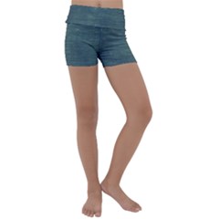 Wooden Wall Kids  Lightweight Velour Yoga Shorts by artworkshop