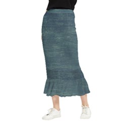 Wooden Wall Maxi Fishtail Chiffon Skirt by artworkshop