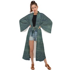 Wooden Wall Maxi Kimono by artworkshop