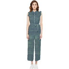 Wooden Wall Women s Frill Top Chiffon Jumpsuit by artworkshop